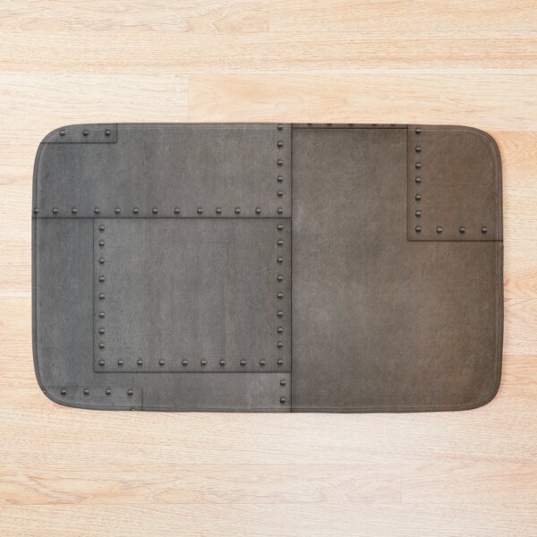 Item preview, Metal texture with rivets in rust gray designed and sold by Nicole Bleck.