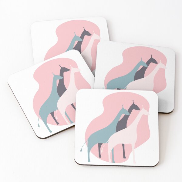 Item preview, Cute minimalistic giraffe family in pastel designed and sold by LiliesValley.
