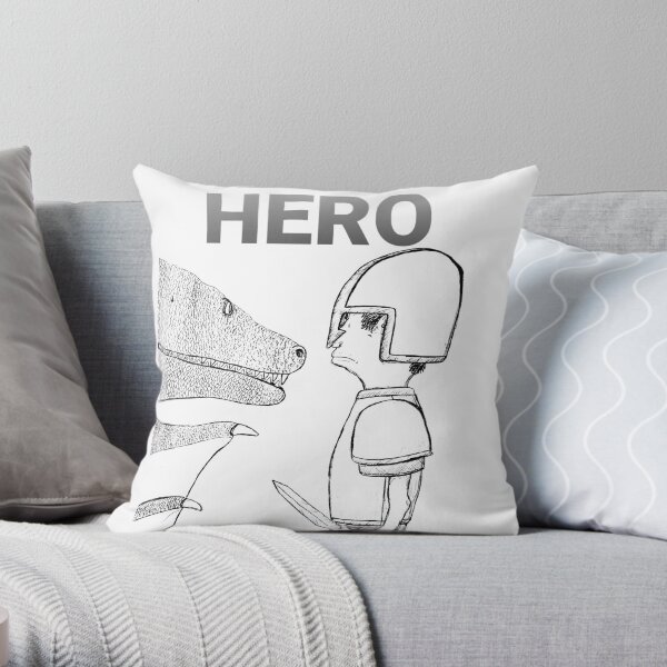 Anyone can be a hero Throw Pillow