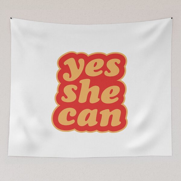 Item preview, yes she can - retro cute design designed and sold by cameronbaba.