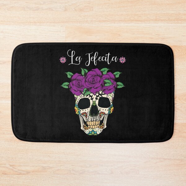 Item preview, Calavera Sugar Skull Head Blue Roses Day of The Dead Gift designed and sold by haselshirt.