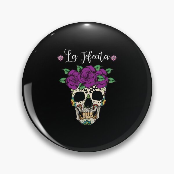Item preview, Calavera Sugar Skull Head Blue Roses Day of The Dead Gift designed and sold by haselshirt.