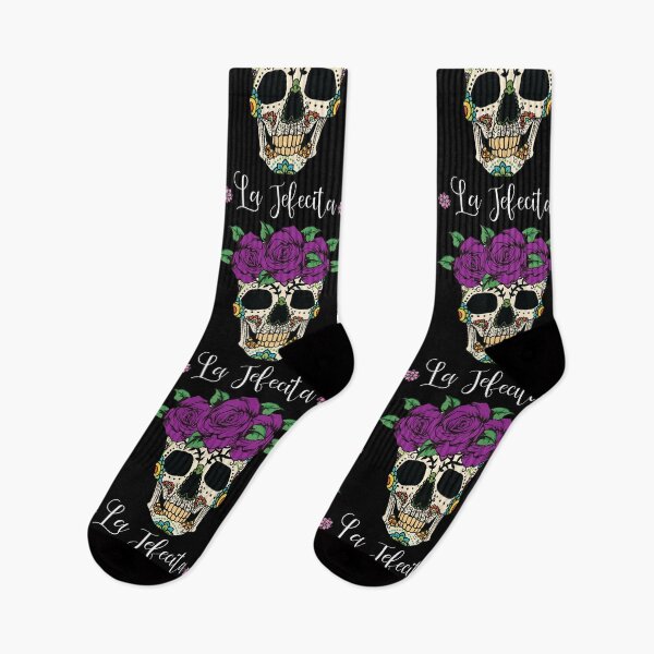 Item preview, Calavera Sugar Skull Head Blue Roses Day of The Dead Gift designed and sold by haselshirt.