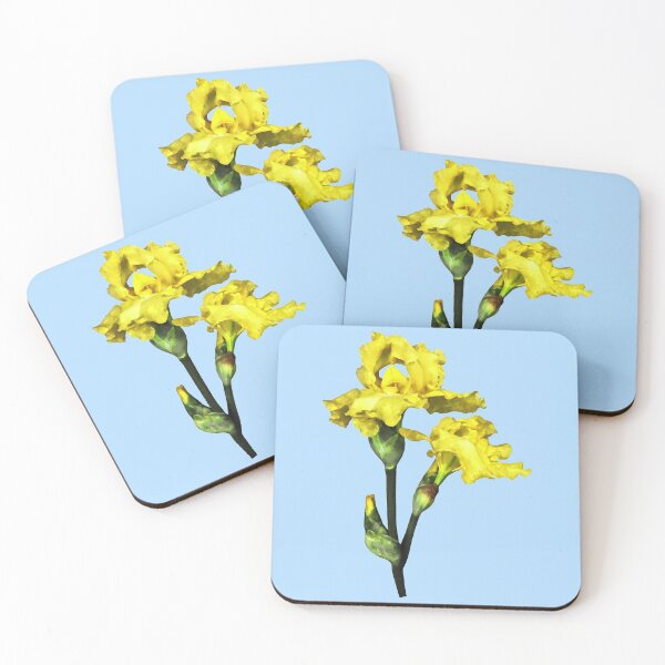 Item preview, Two Yellow Irises and Buds designed and sold by Susan Savad.