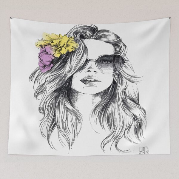 Item preview, woman sketch painting designed and sold by DigitalCrown.