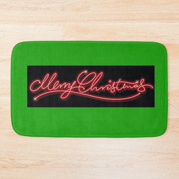 Item preview, Merry Christmas in script lettering green background designed and sold by Papermouse.