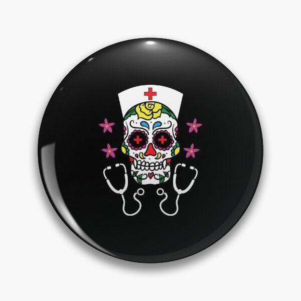 Item preview, Sugar Skull Nurse Dia De Los Muertos Day Of Dead Gift designed and sold by haselshirt.