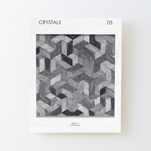 Crystals 03 Wood Mounted Print