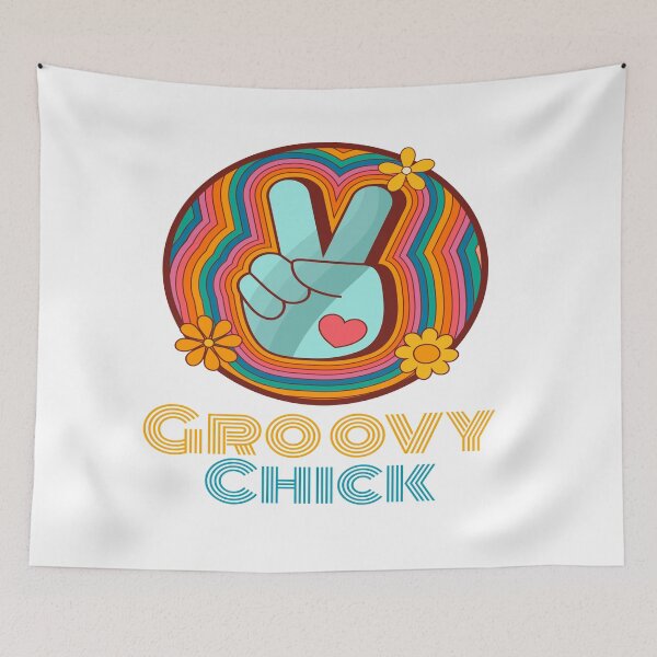 Item preview,  Groovy Chick Retro Peace Sign  designed and sold by loveoceanair.