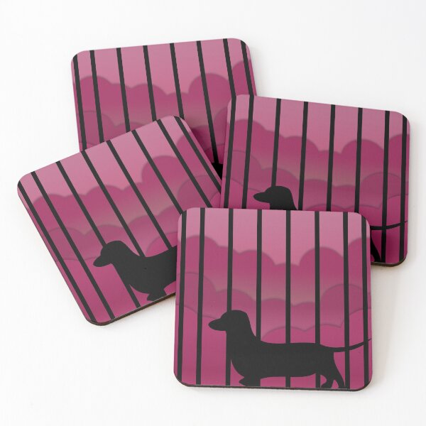 Item preview, Dog dachshund silhouette - pink designed and sold by Rooks-Artworks.