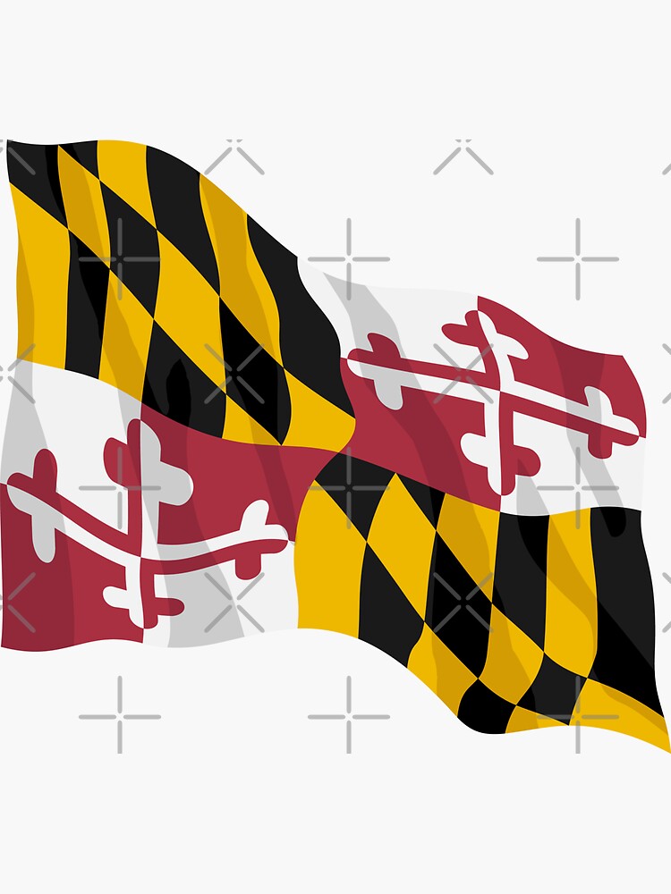 "Maryland State Flag" Sticker by hobrath Redbubble