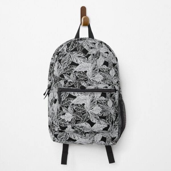 Item preview, Super Detailed Leaf Seamless Pattern in Black and Grey designed and sold by RPuniquedesigns.
