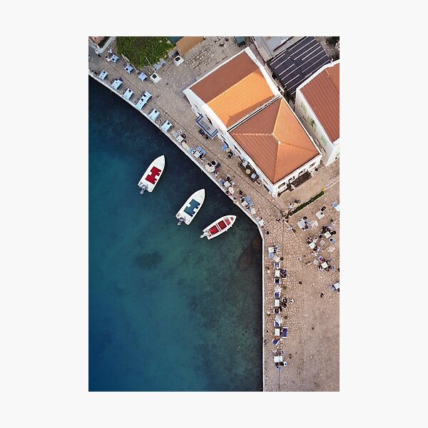 Picturesque Kastellorizo from above Photographic Print