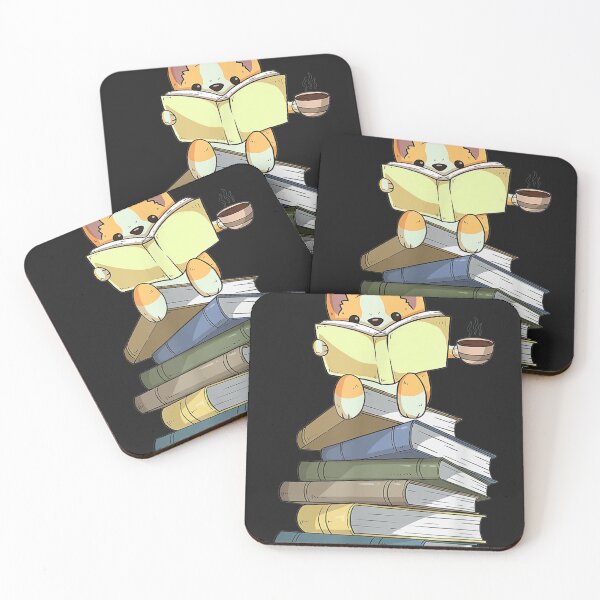 Item preview, Welsh Corgi Books Coffee Dog Reading Lover Gift designed and sold by Salakjit.