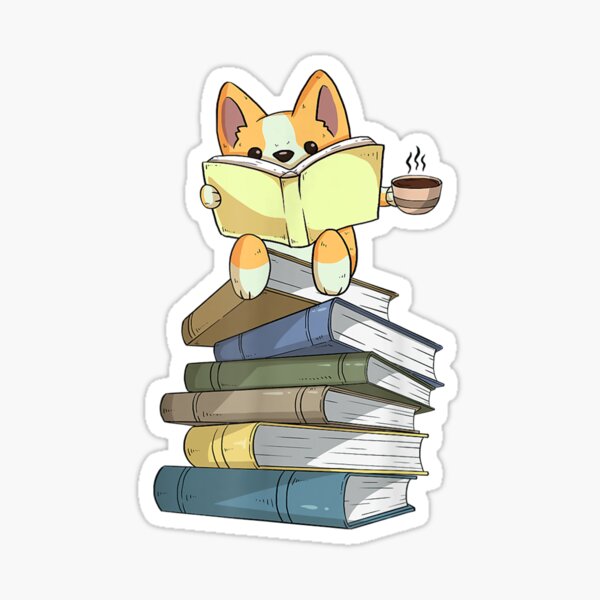 Book Read Sticker by corgiyolk for iOS & Android