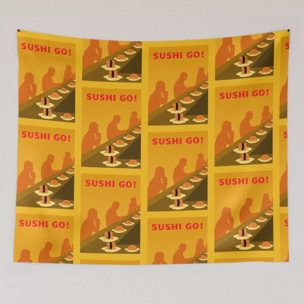 Item preview, Sushi Go - Board Games - Minimalist Travel Poster Style - Board Game Art designed and sold by MeepleDesign.