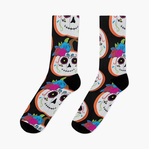 Item preview, Cute Pumpkin Sugar Skull Day of The Dead Gift designed and sold by haselshirt.