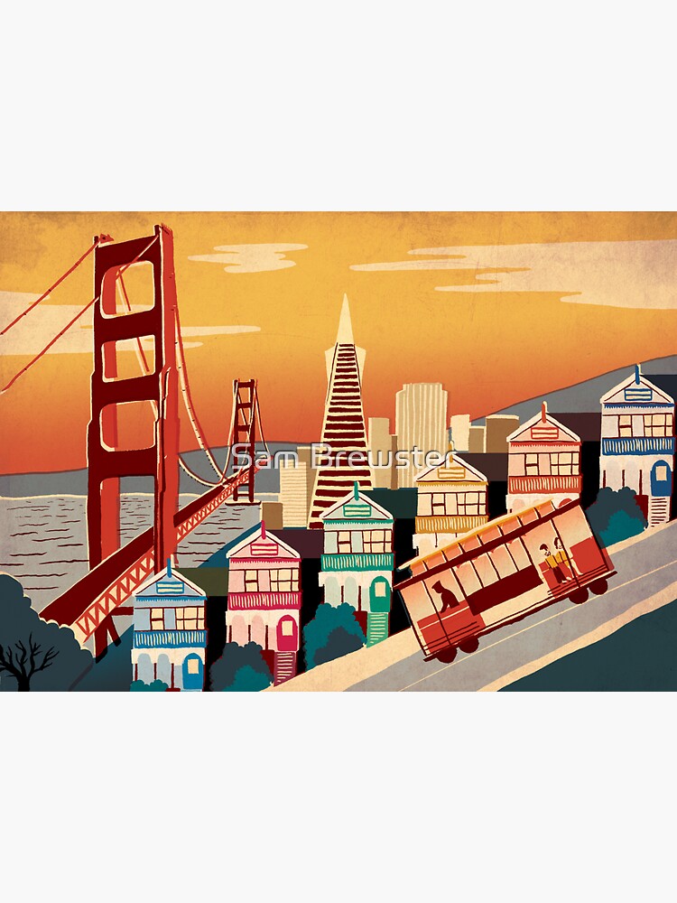 Thumbnail 3 of 3, Sticker, San Francisco designed and sold by sambrewster.