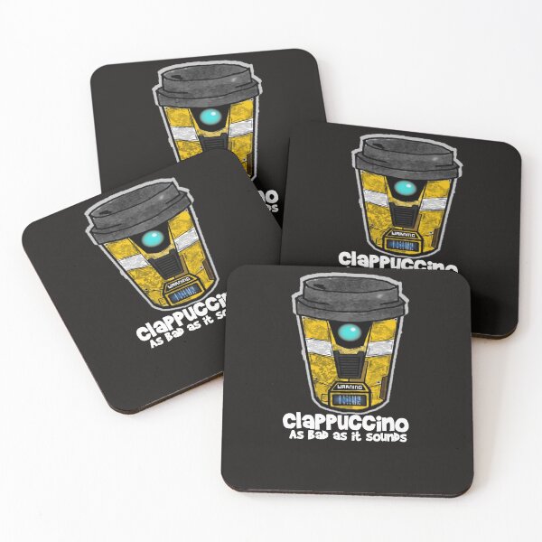 Clapucinno - Alt for darker products Coasters (Set of 4)