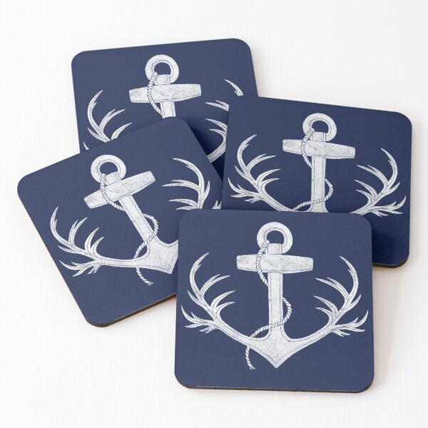Item preview, Antlered Anchor - White designed and sold by opifan.