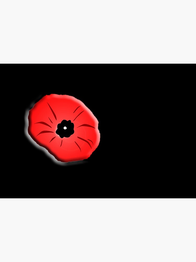 Poppy. Remembrance Day, Armistice Day, War, Soldier, on Black. by TOMSREDBUBBLE