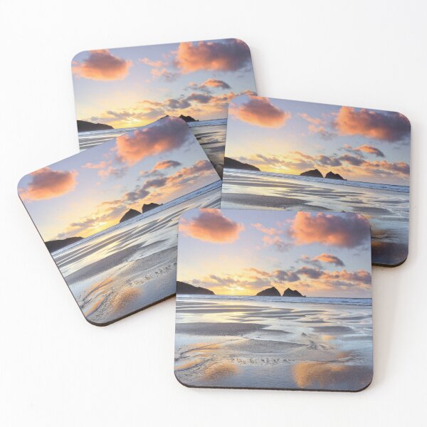 Item preview, Reflections of sunset (Holywell Bay) designed and sold by bitm2007.