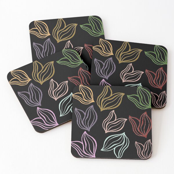 Item preview, Minimalistic Pastel Leaves Pattern designed and sold by ArtbyCharmante.