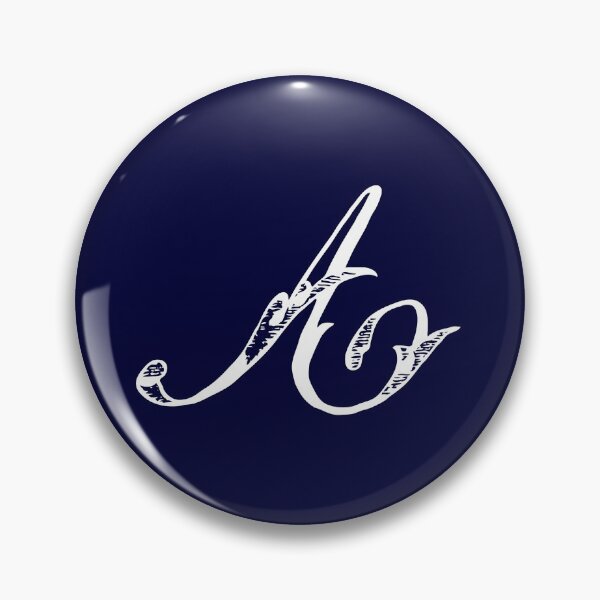 Item preview, Vintage Stylish White Blue Navy Monogram A designed and sold by Vintage-TM.