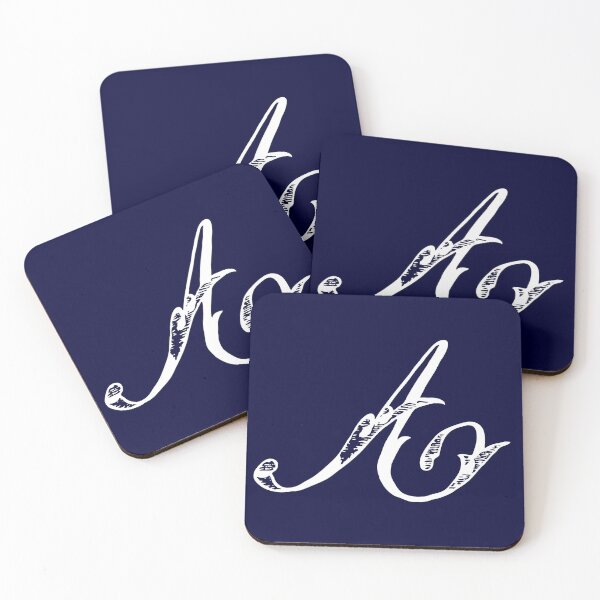 Item preview, Vintage Stylish White Blue Navy Monogram A designed and sold by Vintage-TM.