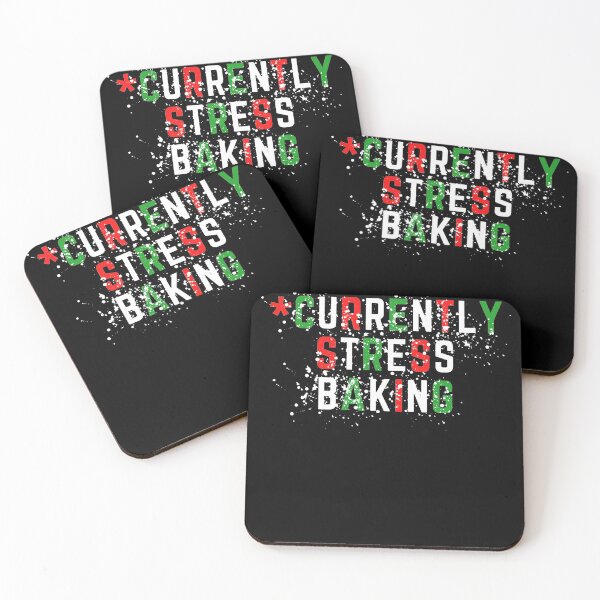 Item preview, Currently Stress Baking distressed look Red White Green text designed and sold by Rabbitti.