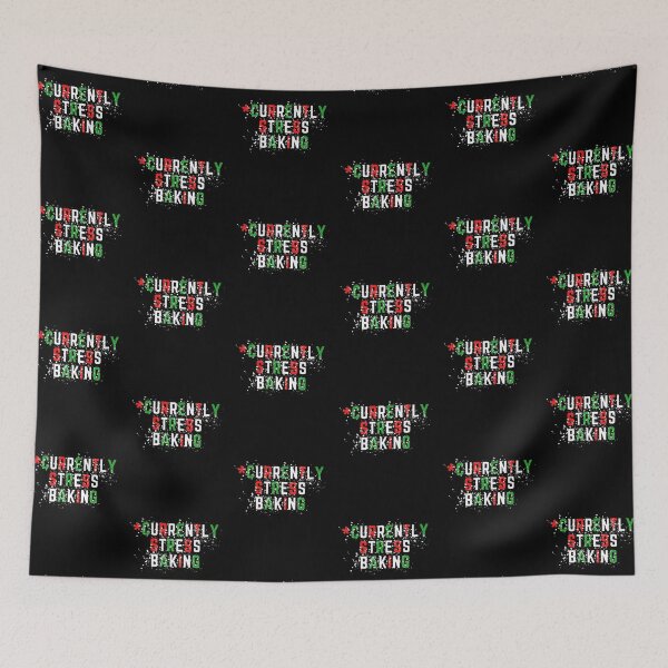 Item preview, Currently Stress Baking distressed look Red White Green text designed and sold by Rabbitti.
