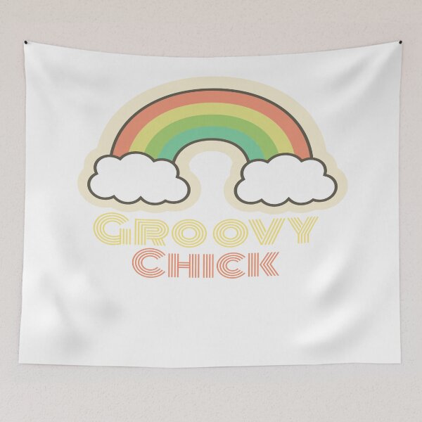 Item preview,  Groovy Chick Retro Rainbow designed and sold by loveoceanair.