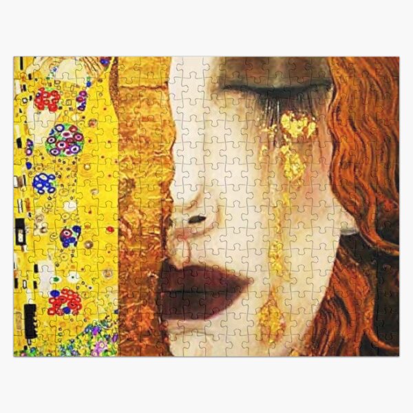 Artikel-Vorschau von Freyas Tränen und der Kuss-Porträtgemälde von Gustav Klimt, designt und verkauft von Jéanpaul  Ferro.