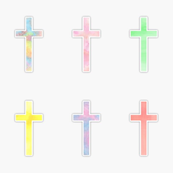 50 Pack Jesus Christian Religious Bible Faith Stickers Cross