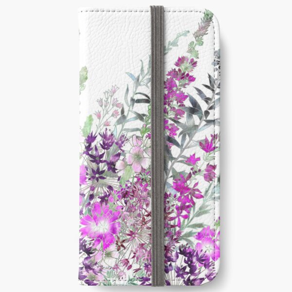 Pink Flower Garden - Sidalcea, Alliums & Purple Loosestrife iPhone Wallet