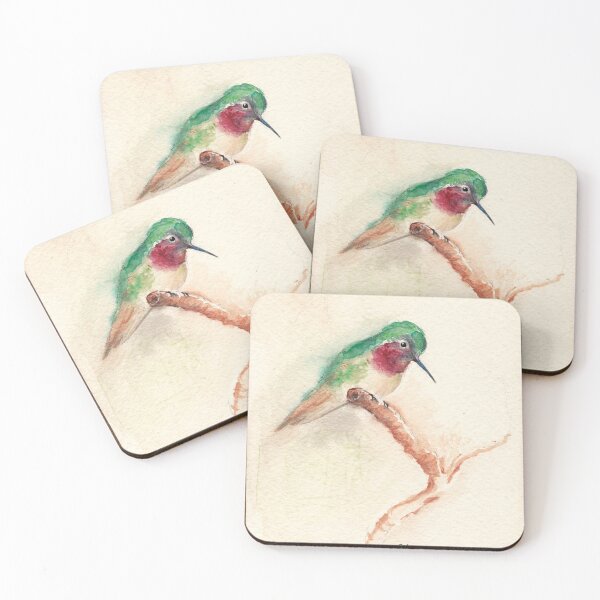 Artikelvorschau, KOTORI - Hummingbird Watercolor Painting by Rebecca Rees entworfen und verkauft von Rebecca Rees.