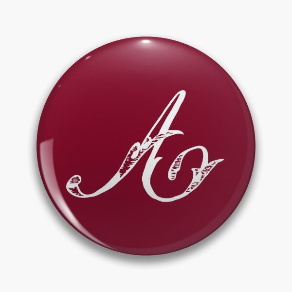 Item preview, Vintage Stylish White Burgundy Red Monogram A designed and sold by Vintage-TM.