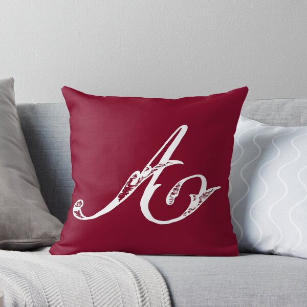 Item preview, Vintage Stylish White Burgundy Red Monogram A designed and sold by Vintage-TM.