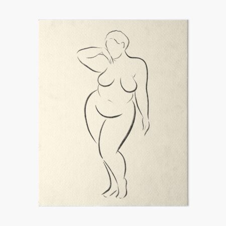 Plus Goddess Body Positive Art Curvy Female Minimalist Line Art 