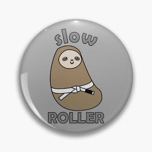 Item preview, BJJ Slow Roller - White Belt Sloth - Grey designed and sold by AJ-DesignCo.
