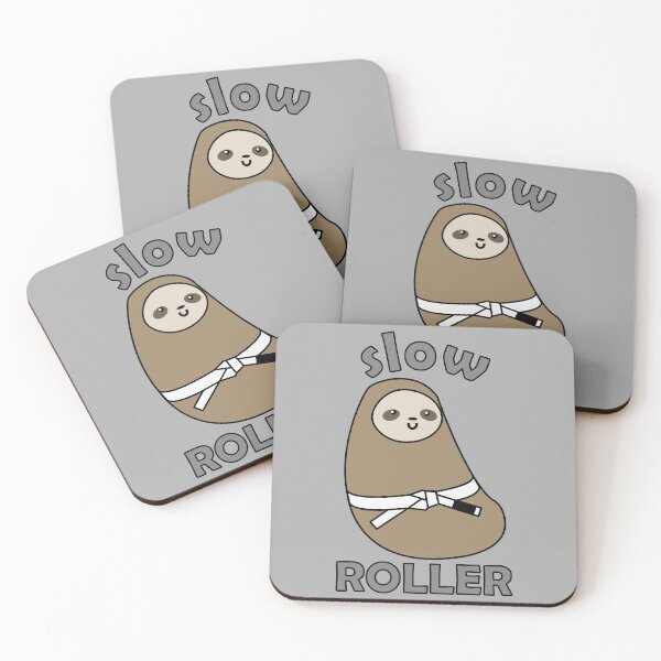 Item preview, BJJ Slow Roller - White Belt Sloth - Grey designed and sold by AJ-DesignCo.