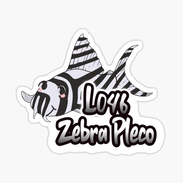 Vista previa del artículo con la obra «Pegatina de pleco cebra L046», diseñado y vendido por GFishy.