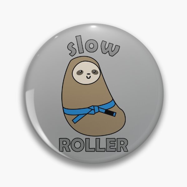 Item preview, BJJ Slow Roller - Blue Belt Sloth - Grey designed and sold by AJ-DesignCo.