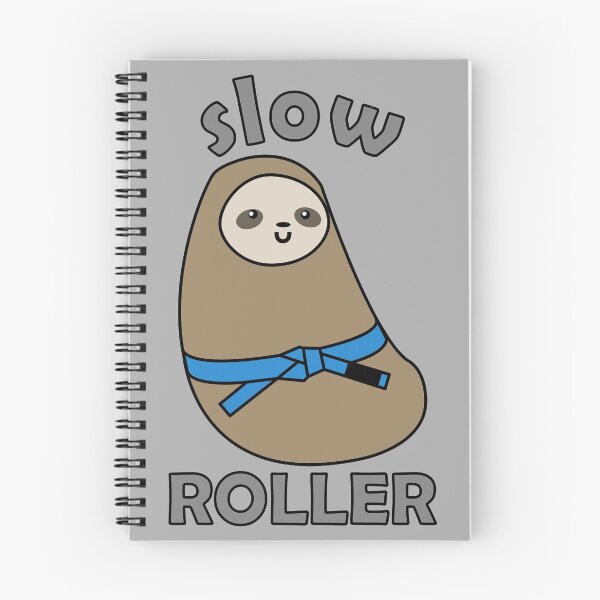 Item preview, BJJ Slow Roller - Blue Belt Sloth - Grey designed and sold by AJ-DesignCo.