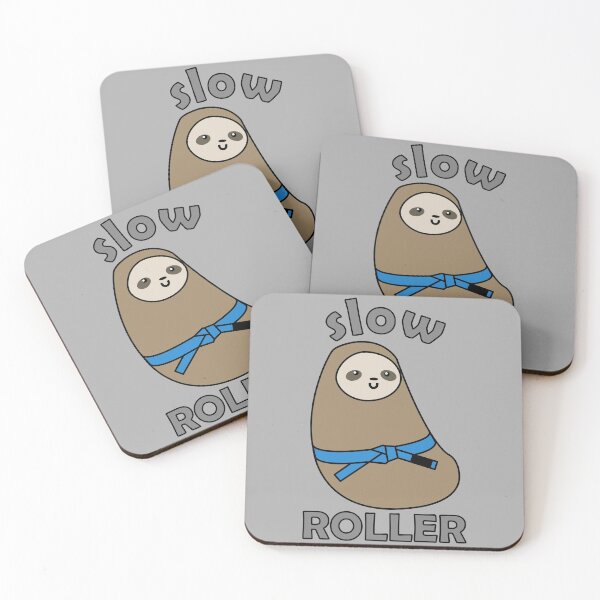 Item preview, BJJ Slow Roller - Blue Belt Sloth - Grey designed and sold by AJ-DesignCo.