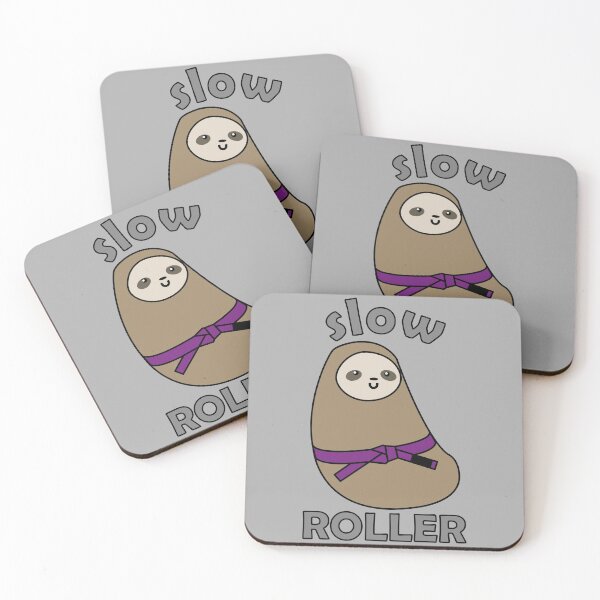 Item preview, BJJ Slow Roller - Purple Belt Sloth - Grey designed and sold by AJ-DesignCo.