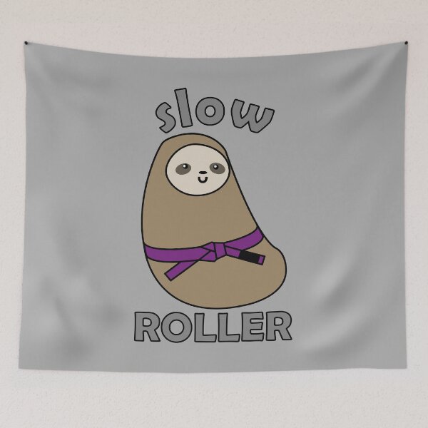 Item preview, BJJ Slow Roller - Purple Belt Sloth - Grey designed and sold by AJ-DesignCo.