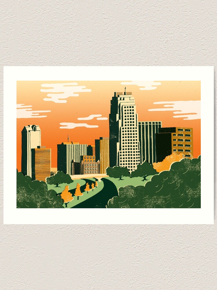 Alternate view of Raleigh, North Carolina Art Print