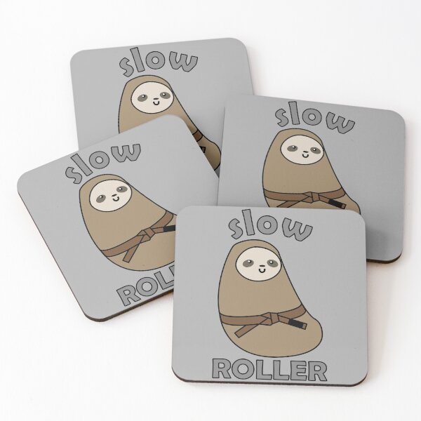 Item preview, BJJ Slow Roller - Brown Belt Sloth - Grey designed and sold by AJ-DesignCo.