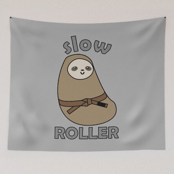 Item preview, BJJ Slow Roller - Brown Belt Sloth - Grey designed and sold by AJ-DesignCo.